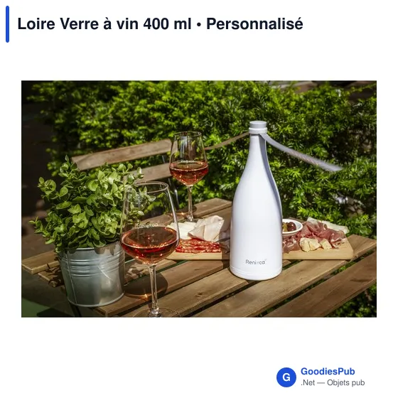 Verre à vin personnalisable 400 ml avec logo - Loire - Image 2