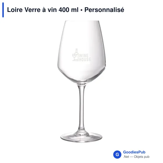 Verre à vin personnalisable 400 ml avec logo - Loire - Image 5