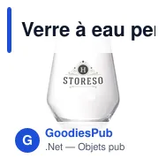 Verre à eau personnalisable Loire 400 ml avec logo - Miniature 1