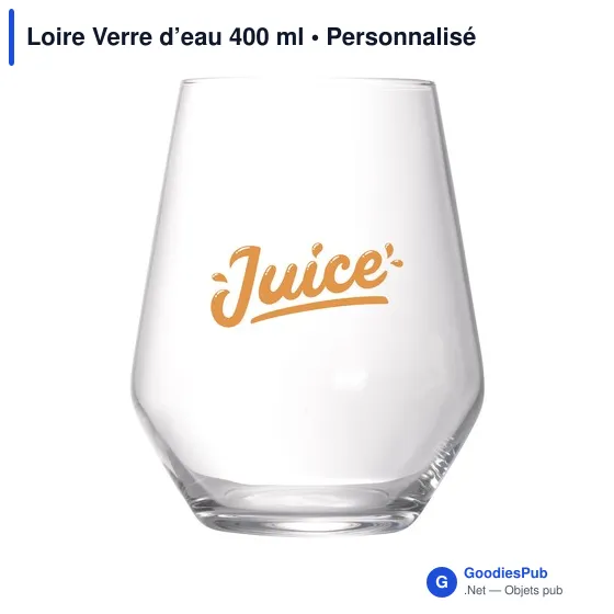 Verre à eau personnalisable Loire 400 ml avec logo - Image 3
