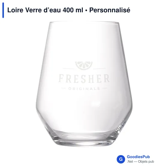 Verre à eau personnalisable Loire 400 ml avec logo - Image 4