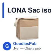LONA Sac isotherme toile et jute 3L - Miniature 1