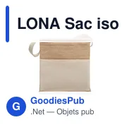 LONA Sac isotherme toile et jute 3L - Miniature 2