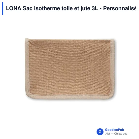 LONA Sac isotherme toile et jute 3L - Image 4