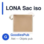 LONA Sac isotherme toile et jute 3L - Miniature 5