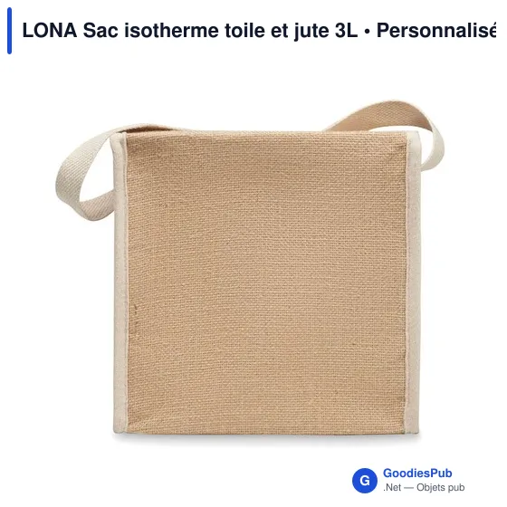 LONA Sac isotherme toile et jute 3L - Image 5