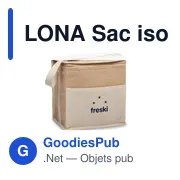 LONA Sac isotherme toile et jute 3L - Miniature 6