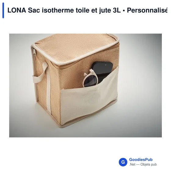 LONA Sac isotherme toile et jute 3L - Image 7