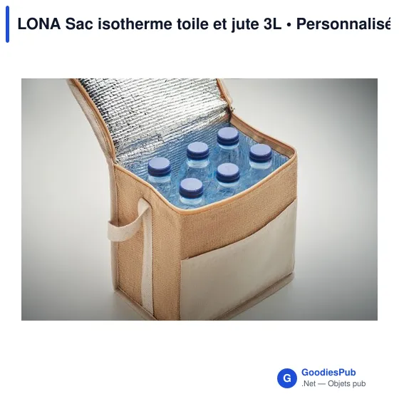LONA Sac isotherme toile et jute 3L - Image 8