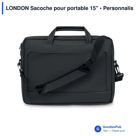 Sacoche pour portable 15" personnalisable avec logo - Image 3