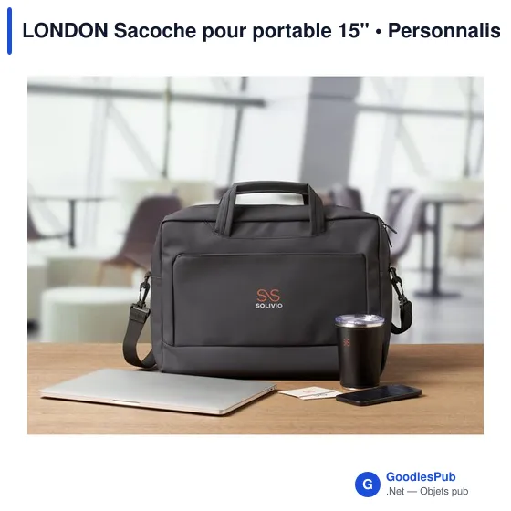 Sacoche pour portable 15" personnalisable avec logo - Image 4