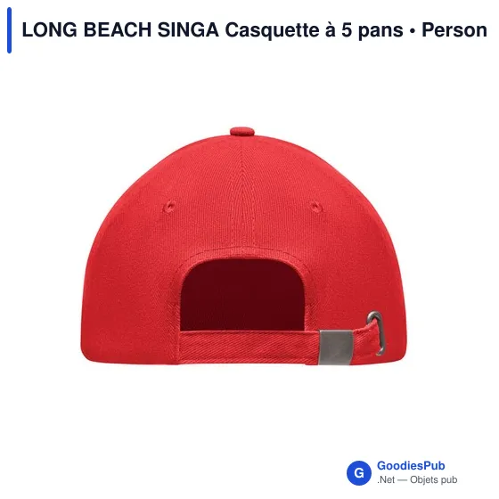 LONG BEACH SINGA Casquette 5 panneaux 260 gr/m - Image 2