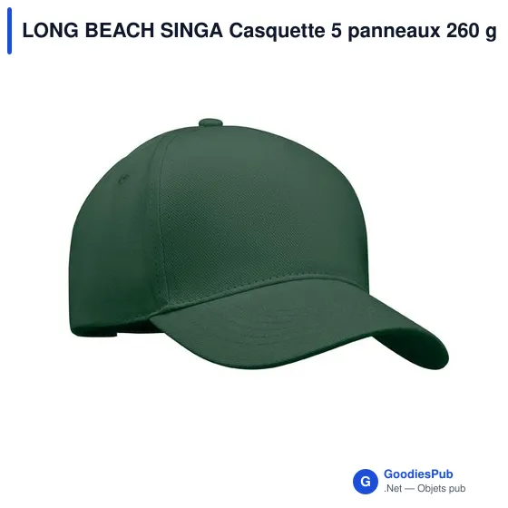 LONG BEACH SINGA Casquette 5 panneaux 260 gr/m - Image 12
