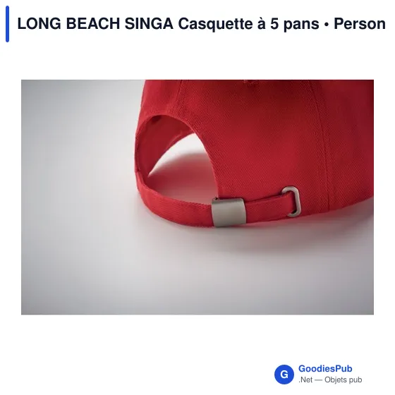 LONG BEACH SINGA Casquette 5 panneaux 260 gr/m - Image 4