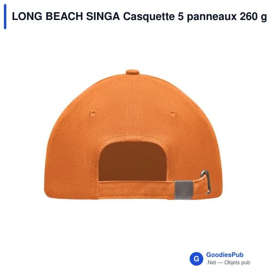 LONG BEACH SINGA Casquette 5 panneaux 260 gr/m - Image 6
