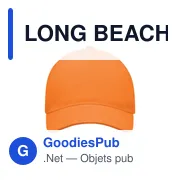 LONG BEACH SINGA Casquette 5 panneaux 260 gr/m - Miniature 7