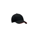 Variante noir - LONG BEACH SINGA Casquette 5 panneaux 260 gr/m