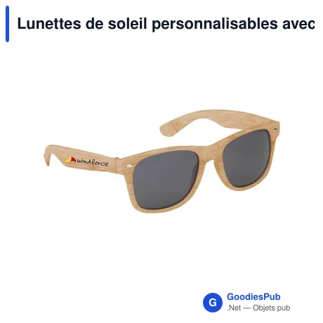 Lunettes de soleil personnalisables avec logo - Looking Bamboo
