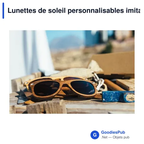 Lunettes de soleil personnalisables imitation bois avec logo - Looking Wood