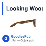 Lunettes de soleil personnalisables imitation bois avec logo - Looking Wood - Miniature 3