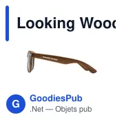 Lunettes de soleil personnalisables imitation bois avec logo - Looking Wood - Miniature 4