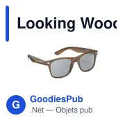 Lunettes de soleil personnalisables imitation bois avec logo - Looking Wood - Miniature 5