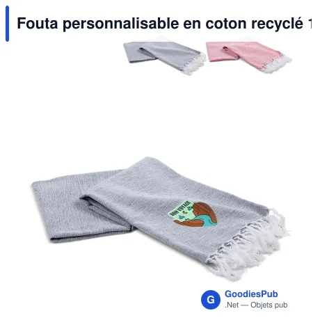 Fouta personnalisable en coton recyclé 150 x 90 cm avec logo - Lord Nelson Victory