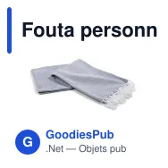 Fouta personnalisable en coton recyclé 150 x 90 cm avec logo - Lord Nelson Victory - Miniature 2