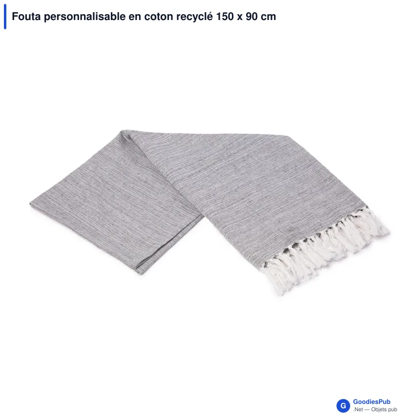 Fouta personnalisable en coton recyclé 150 x 90 cm avec logo - Lord Nelson Victory - Image 3