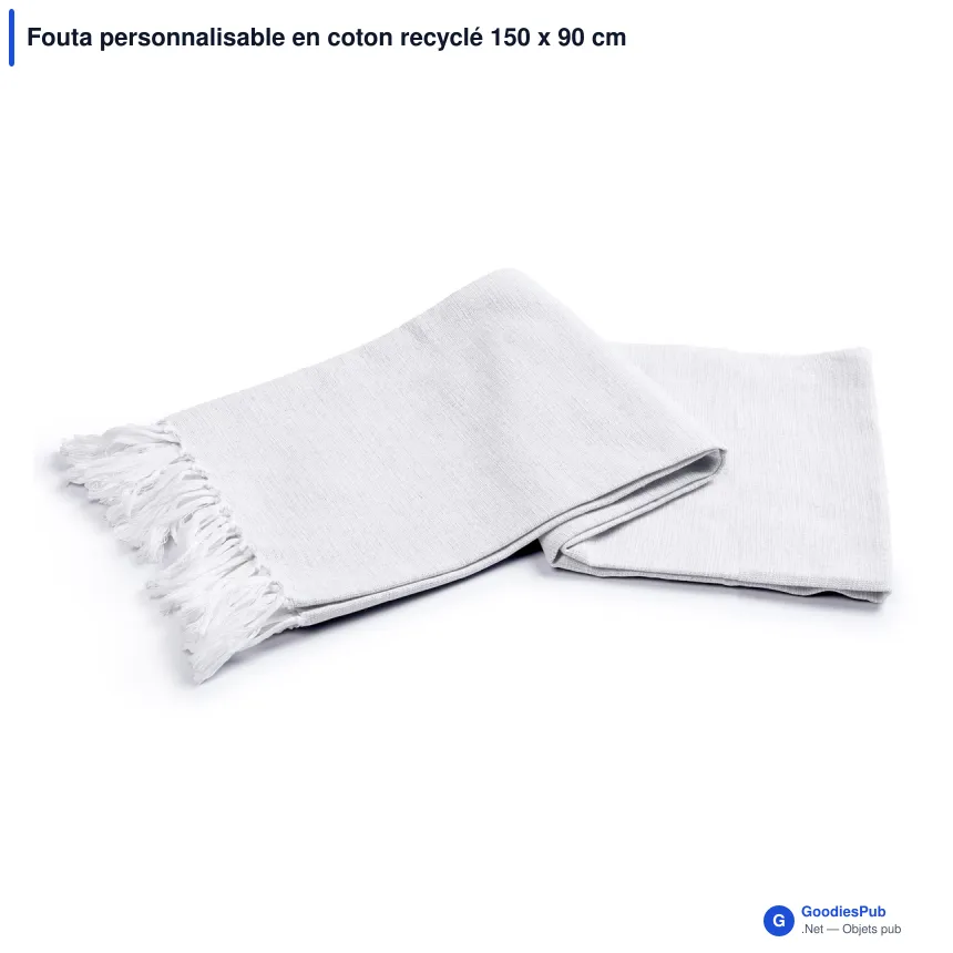 Fouta personnalisable en coton recyclé 150 x 90 cm avec logo - Lord Nelson Victory - Image 5