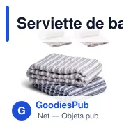 Serviette de bain personnalisable en coton 80 x 160 cm avec logo - Lord Nelson Victory - Miniature 1