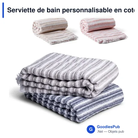 Serviette de bain personnalisable en coton 80 x 160 cm avec logo - Lord Nelson Victory