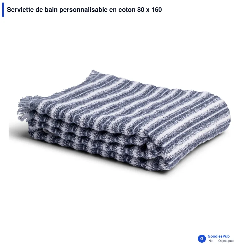 Serviette de bain personnalisable en coton 80 x 160 cm avec logo - Lord Nelson Victory - Image 2