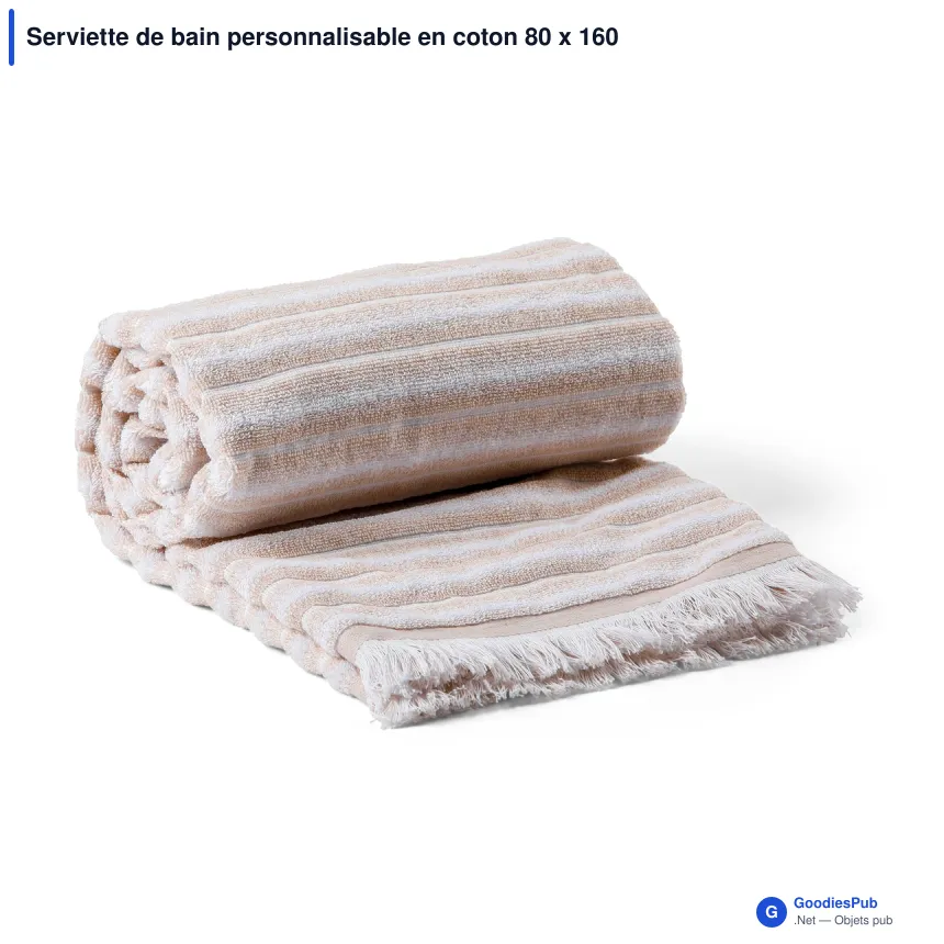 Serviette de bain personnalisable en coton 80 x 160 cm avec logo - Lord Nelson Victory - Image 3