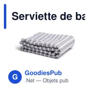 Serviette de bain personnalisable en coton 80 x 160 cm avec logo - Lord Nelson Victory - Miniature 4