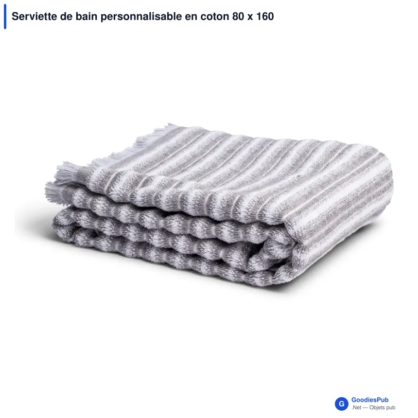 Serviette de bain personnalisable en coton 80 x 160 cm avec logo - Lord Nelson Victory - Image 4