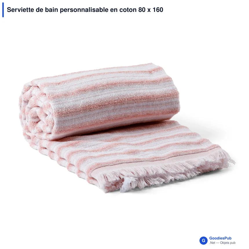 Serviette de bain personnalisable en coton 80 x 160 cm avec logo - Lord Nelson Victory - Image 5