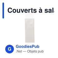 Couverts à salade personnalisables en bambou - Lot de 2 - Charlotteavec logo - Miniature 1