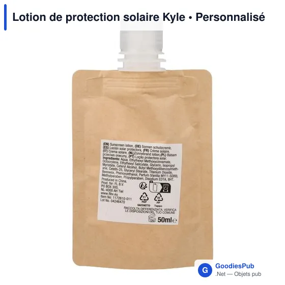 Lotion solaire personnalisable SPF 30 avec logo - Kyle - Image 4