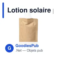 Lotion solaire personnalisable SPF 30 avec logo - Kyle - Miniature 5