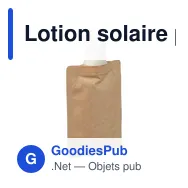 Lotion solaire personnalisable SPF 30 avec logo - Kyle - Miniature 6