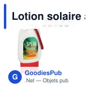 Lotion solaire à mousqueton personnalisable SPF 30 avec logo - PP recyclé 30 ml - Miniature 1