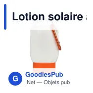 Lotion solaire à mousqueton personnalisable SPF 30 avec logo - PP recyclé 30 ml - Miniature 2