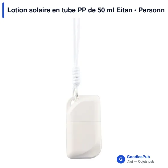 Lotion solaire personnalisable en tube PP de 50 ml Eitan avec logo - Image 1
