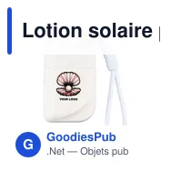 Lotion solaire personnalisable en tube PP de 50 ml Eitan avec logo - Miniature 3