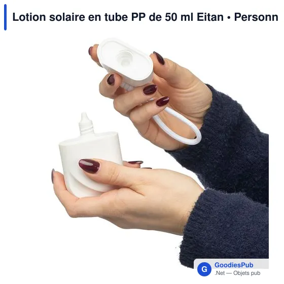 Lotion solaire personnalisable en tube PP de 50 ml Eitan avec logo - Image 4