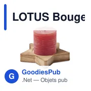 LOTUS Bougeoir étoile avec bougie - Miniature 1
