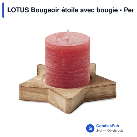 LOTUS Bougeoir étoile avec bougie