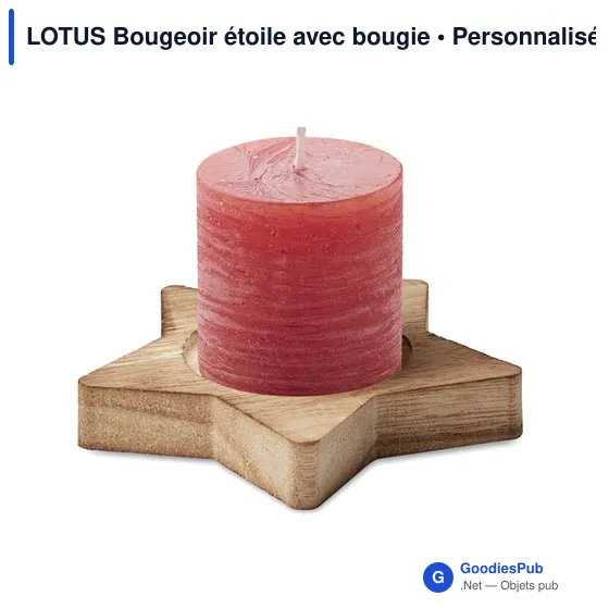 LOTUS Bougeoir étoile avec bougie - Image 1