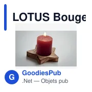 LOTUS Bougeoir étoile avec bougie - Miniature 2